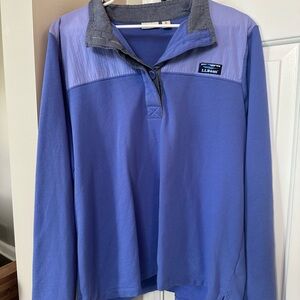 L.L. Bean Blue Long Sleeve Pullover